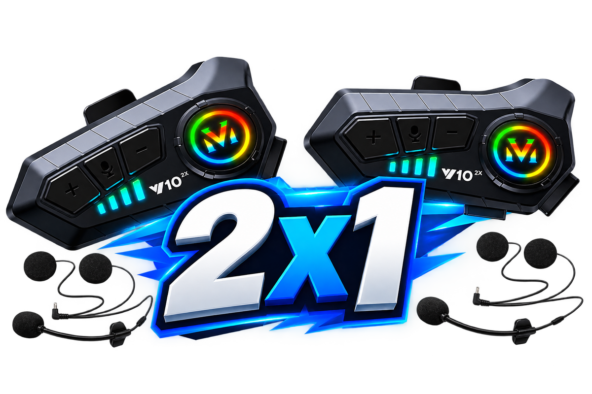 Promoción 2x1 Intercomunicador Bluetooh para casco